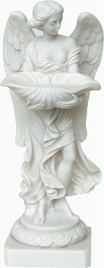 Soldatos Dekorativ Statuette aus Stein Engel mit Becken 23cm 1Stück
