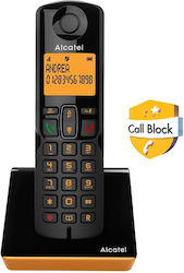 Alcatel S280 EWE Cordless Phone with Speaker Black/Orange