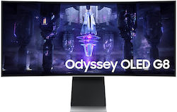 Samsung Odyssey G8 OLED HDR Curved Gaming Monitor 34" QHD 3440x1440 175Hz με Χρόνο Απόκρισης 0.1ms GTG