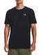 Under Armour Rush Seamless Legacy T-shirt Bărbătesc cu Mânecă Scurtă Negru