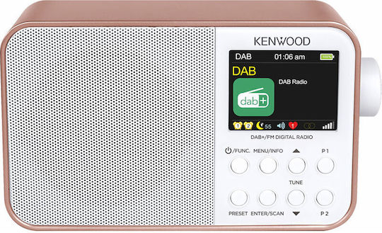 Kenwood CR-M30DAB Cu alimentare la rețea DAB+ cu Bluetooth și USB Roz