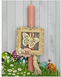 Easter Candle Frankincense Butterfly- Pink 29cm