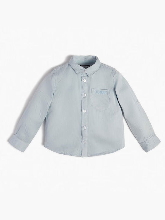 Guess Kids Striped Shirt Light Blue