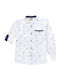 Kids Shirt Long Sleeve Linen White
