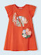 Children's Dress Short Sleeve Set with Accessories Orange