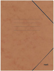 Next Folder Prespan with Rubber Band for Paper A4 Brown 10pcs