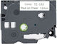 P-Touch Label Maker Tape 8m x 12mm In Red Colour