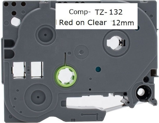 P-Touch Label Maker Tape 8m x 12mm In Red Colour