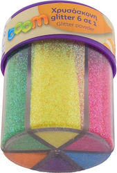 Boom Neon Χρυσόσκονη Glitter Πολύχρωμη σε Αλατιέρα