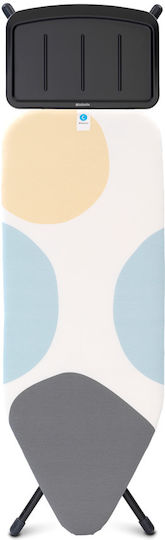 Brabantia Spring Bubbles Ironing Board For Steam Iron Foldable 124x45x98cm