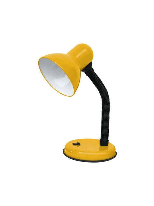 Jako Office Lamp with Flexible Arm for Socket E27 in Yellow Color