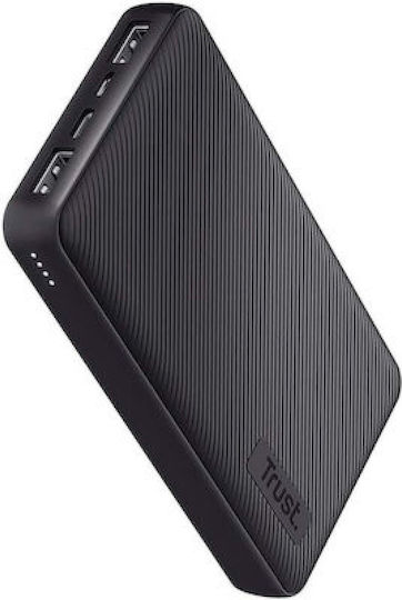 Trust Primo Power Bank 15000mAh 15W με 2 Θύρες USB-A και Θύρα USB-C Μαύρο