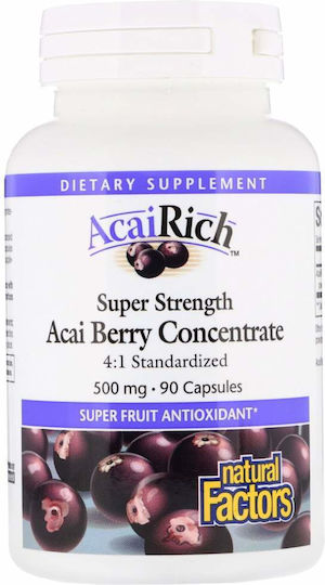 Natural Factors Acai Berry Concentrate 500мг 90 капси