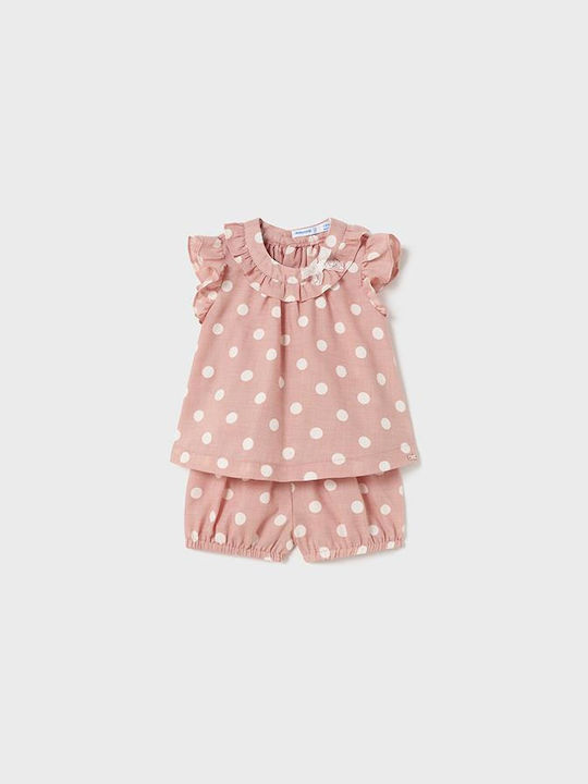 Mayoral Kids Set with Shorts Summer 2pcs Pink