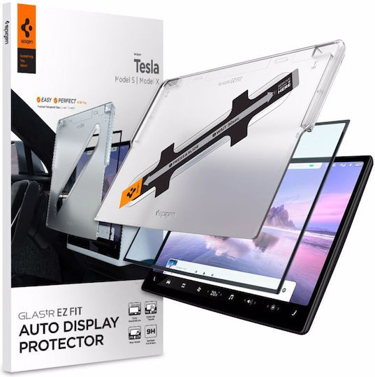 Spigen Glas.tr Ez Fit Sticlă Temperată Tesla Model X 2022 Model S 2021 Negru