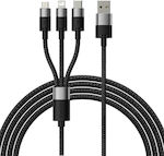 Baseus Starspeed Braided USB to Lightning / Type-C / micro USB 1.2m 3.5A Cable
