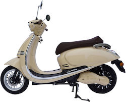 E-Fun Pusa Ηλεκτρικό Μηχανάκι Ισχύος 7000W με Τελική Ταχύτητα 105km/h Αυτονομίας 120km Μπεζ