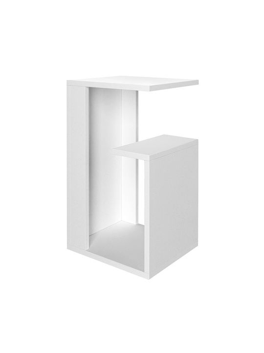 Rosana Rectangular Wooden Side Table White L35xW29.5xH60cm