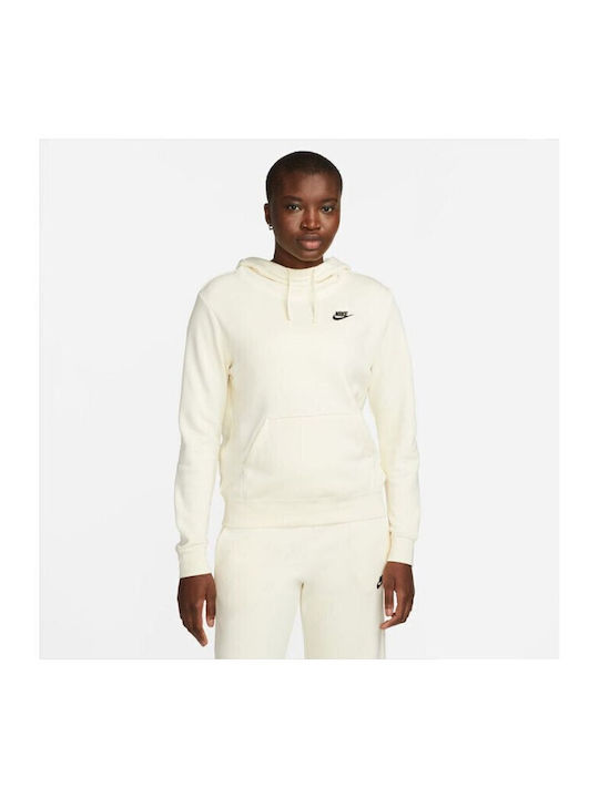 Nike Γυναικείο Φούτερ Εκρού