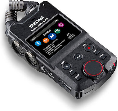 Tascam Portacapture X6 Многоканален Цифров Портативен Рекордер Батерия/Електричество за Запис на Карта Памет с Фантомно захранване и Захранване USB