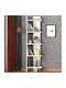 Bibliotecă Perla Alb 48x22x170cm