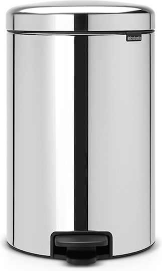 Brabantia NewIcon Coș de Gunoi Metal cu Pedală Brilliant Steel 20lt 1buc