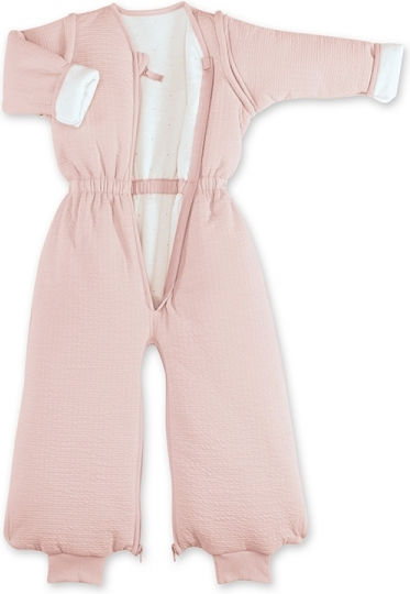 Bemini Winter Schlafsack mit Füßen Magic Bag 3 Tog Old Pink mit abnehmbaren Ärmeln