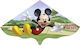 Gunther Triangular Kite Mickey Mouse Plastic with Twine & Storage Bag 115x63cm 1pcs