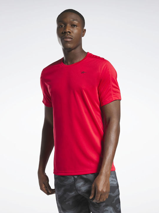 Reebok Αθλητικό Ανδρικό T-shirt Vector Red Μονόχρωμο