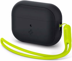 Spigen Fit Husă Silicon cu cârlig Black/Phantom Green pentru Apple AirPods Pro 2