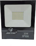 Jortan Στεγανός Προβολέας LED 30W Ψυχρό Λευκό 6500K IP66
