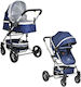 Cangaroo Gigi Καρότσι 2 σε 1 Kατάλληλο για Nεογέννητο Denim 12kg