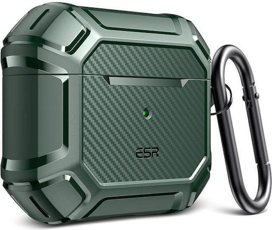 ESR Shock Armor Θήκη Πλαστική με Γάντζο σε Πράσινο χρώμα για Apple AirPods 3