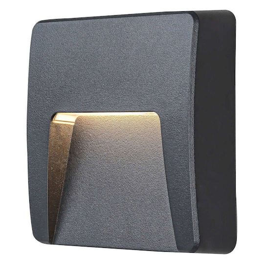 Rabalux Trento Επιτοίχιο Εξωτερικό Φωτιστικό LED IP65 3W με Φυσικό Λευκό Φως 12x12εκ.