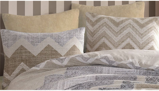 Dimcol Αθηνά Μαξιλαροθήκη 406 Beige 50x70εκ.