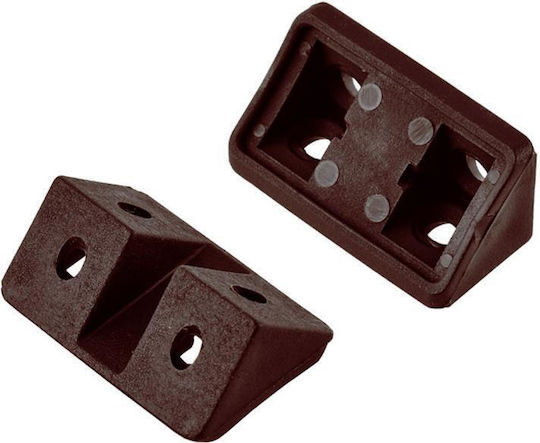 ArteLibre Plastic Shelf Brackets Coffee 43x20mm 04012685