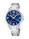 Festina Ανδρικό Ρολόι 41.5mm Solar με Ασημί Μεταλλικό Μπρασελέ
