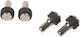 ArteLibre Regalhalterungen Metallisch in Schwarz Farbe 3x3mm 1Stück 04012732