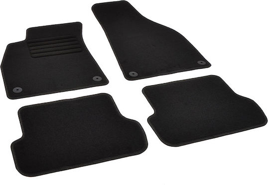Rigum Set of Front and Rear Mats 4pcs for Seat Exeo Audi A4 2000 2008 Black