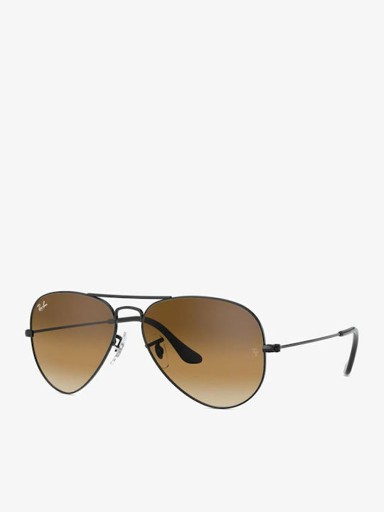 Ray Ban Aviator Unisex Sunglasses with Black Me...