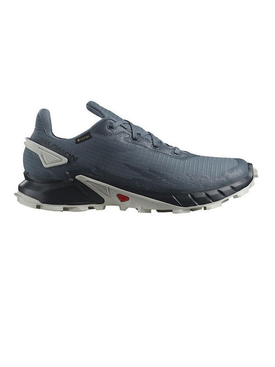 Salomon Alphacross 4 GTX Men's Trail Running Sport Shoes Blue Waterproof Gore-Tex Membrane