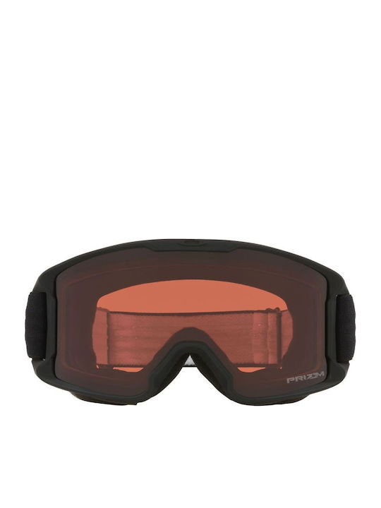 Oakley Line Miner Μάσκα Σκι & Snowboard Ενηλίκων Κόκκινη με Φακό Φιμέ σε Κόκκινο Χρώμα