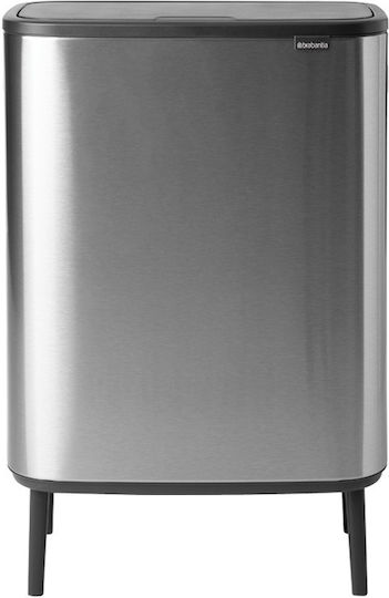 Brabantia Кошче За Боклук От Неръждаема Стомана Тласък Matt Steel 60л