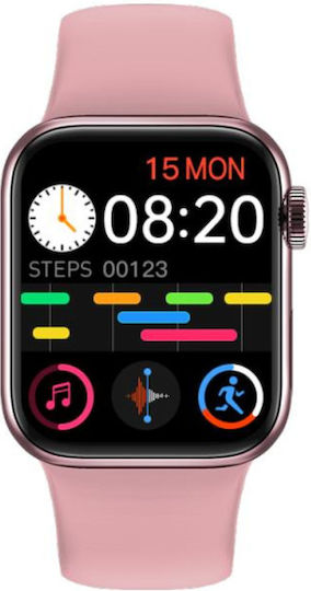 XW78+ PRO Aluminium 44mm Smartwatch with Heart Rate Monitor (Pink)