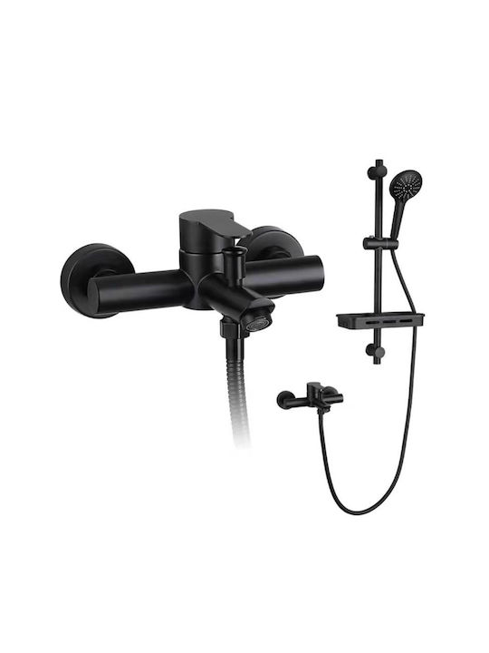 PS-116117 Shower Column with Mixer Black