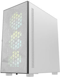 Darkflash DLM21 Mesh Gaming Midi Tower Computer Case with Window Panel White