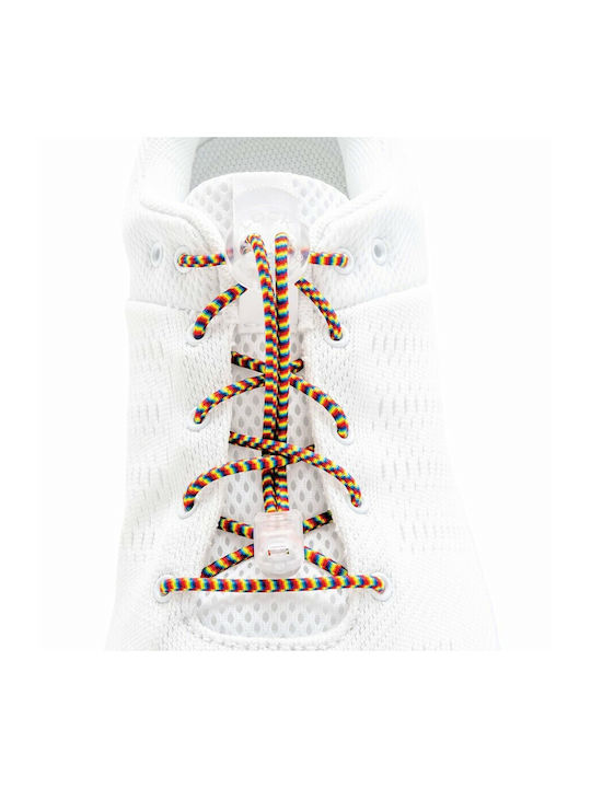 Lock Laces Original Rainbow Κορδόνια Παπουτσιών Ελαστικά Πολύχρωμα 2τμχ 122cm