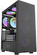 Darkflash DLC29 Gaming Midi Tower Computer Case with Window Panel All Mesh Black