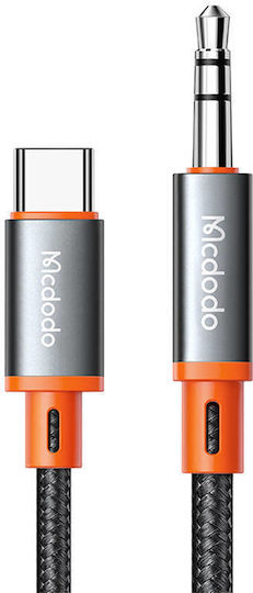 Mcdodo CA-0820 Braided USB 2.0 Cable USB-C Male - 3.5mm Black 1.2m CA-0820