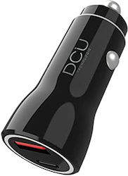 DCU Φορτιστής Αυτοκινήτου Μαύρος με Θύρες: 1xUSB 1xType-C